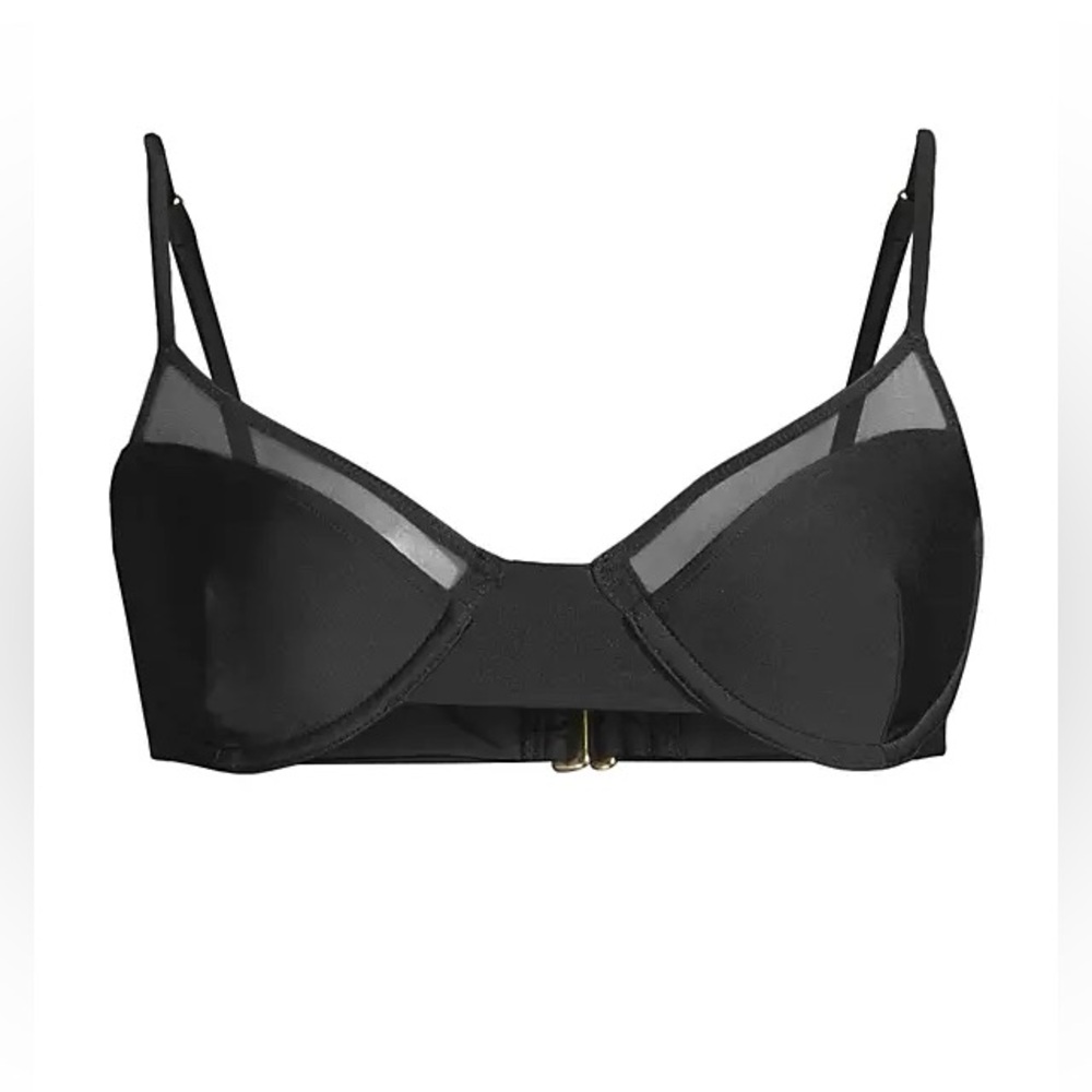[ramy brook] Kai Mesh-Trimmed Underwire Bikini Top